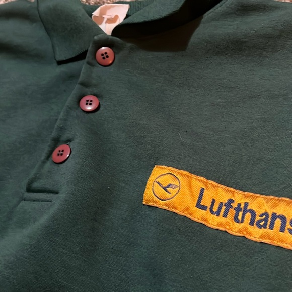 Vintage Lufthansa collared quarter button up - Picture 3 of 4